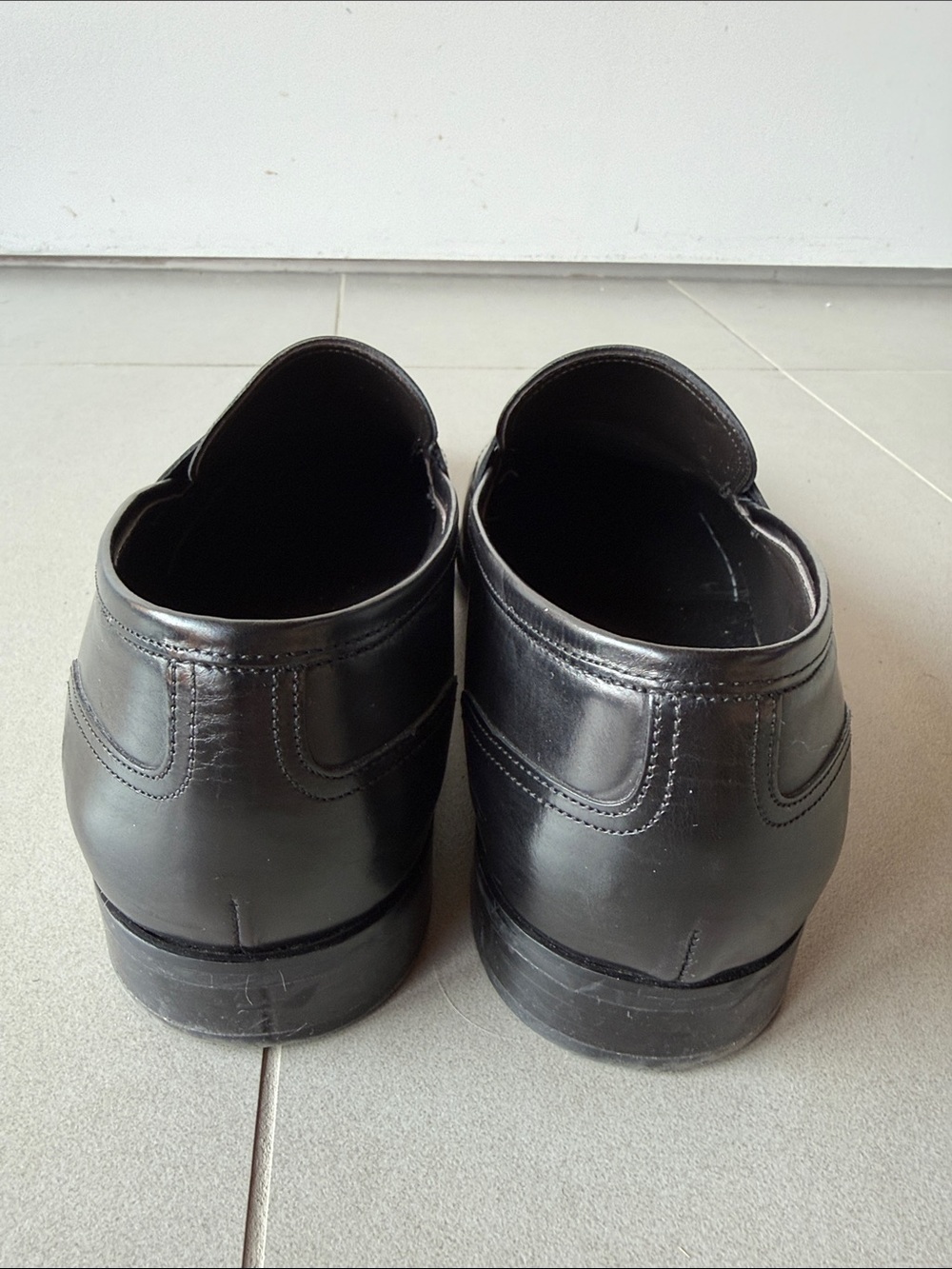 To Boot Black Leather Penny Loafers with Classic Strap - Picture 4 of 8